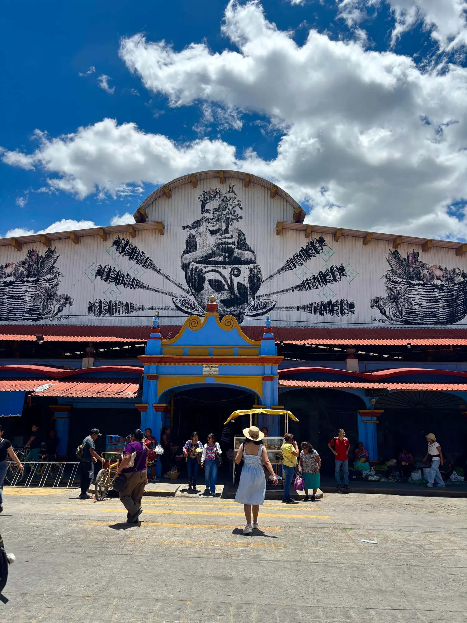 Colorful facade of the Tlacolula market